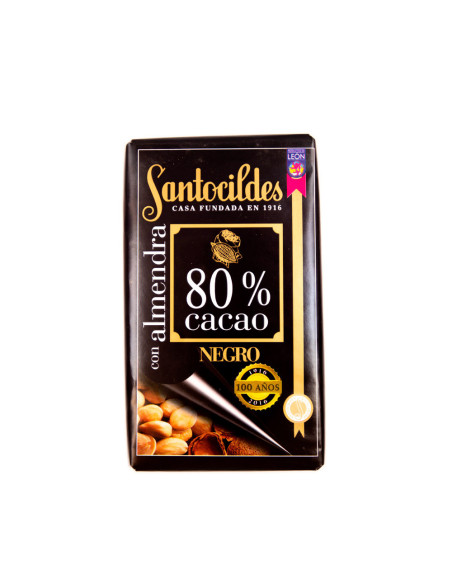 Chocolate 80% cacao con almendra