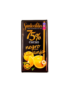 Chocolate 75% cacao con naranja